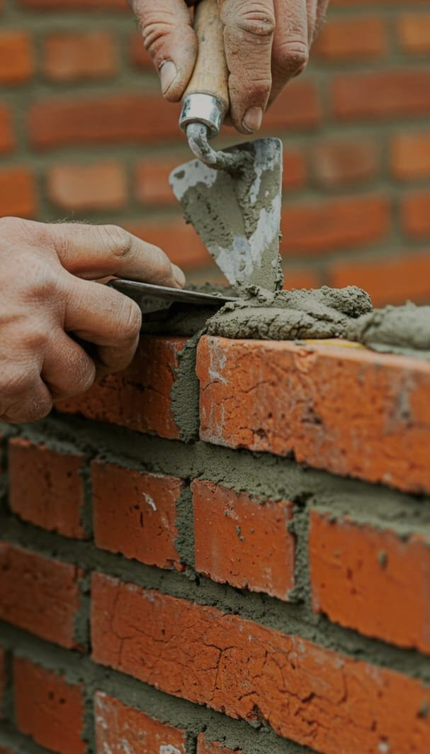 Brickwork under construction