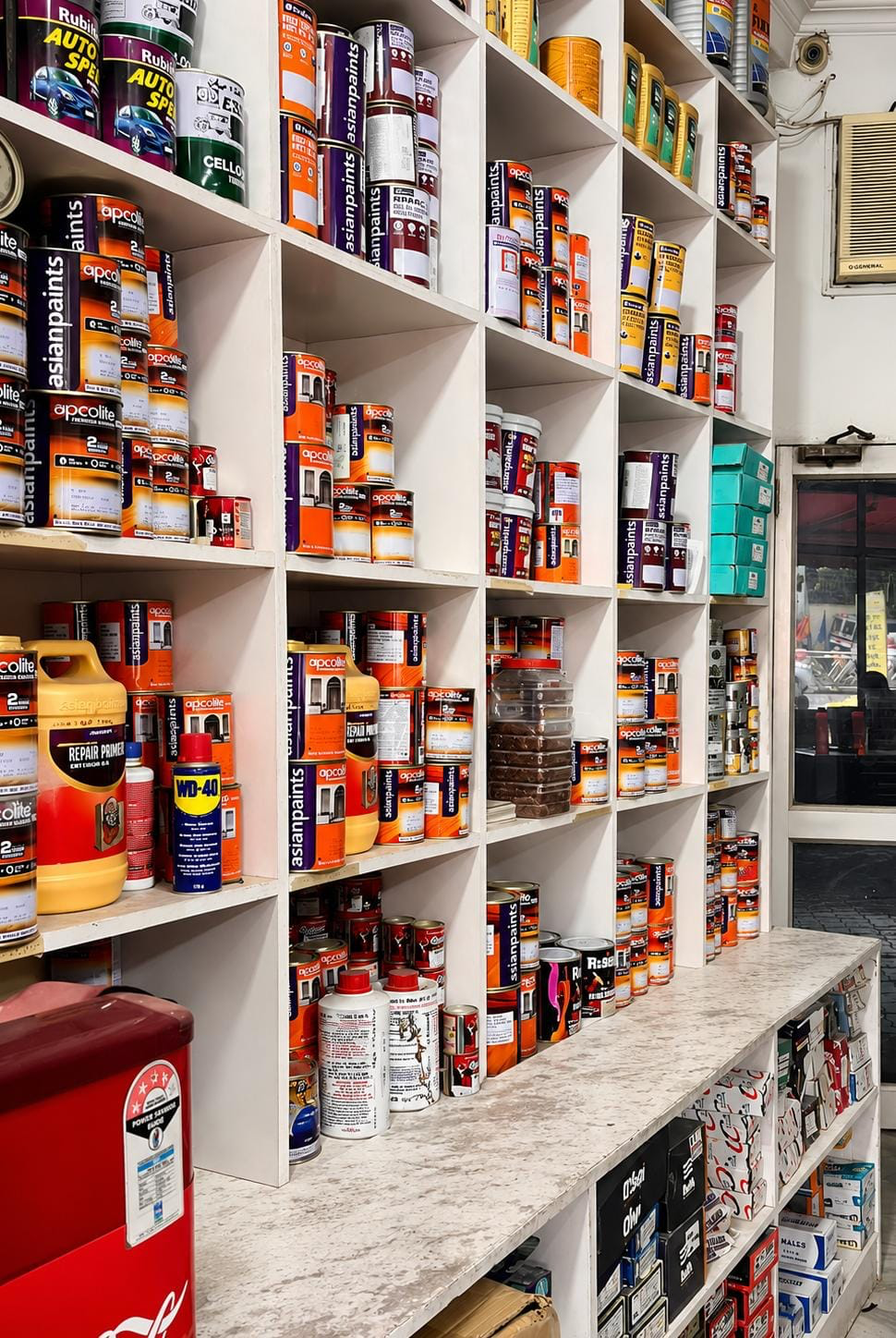 Paint products available in the shop