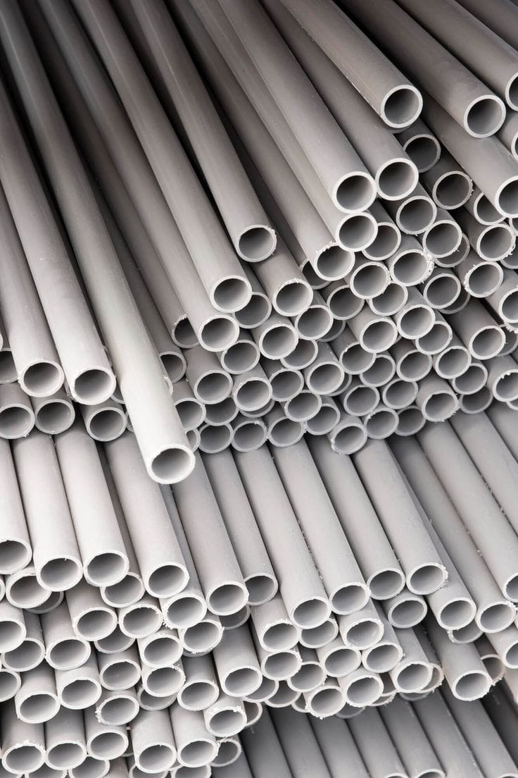 Grey PVC pipes