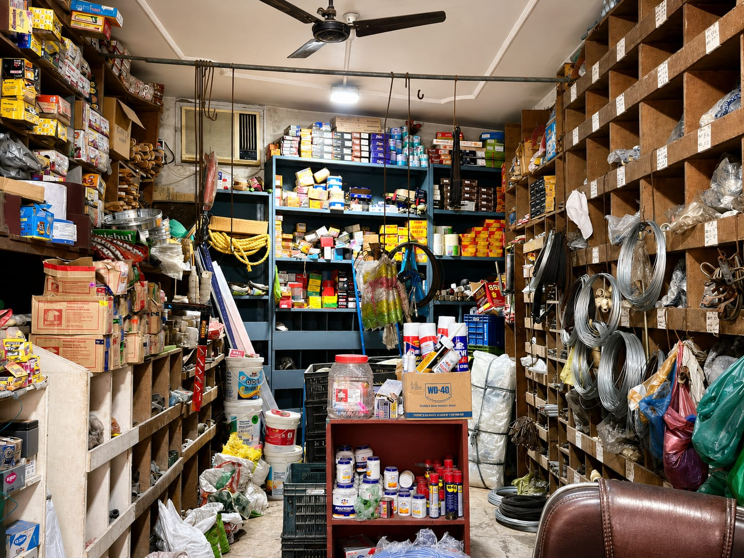 Interior view of the hardware store